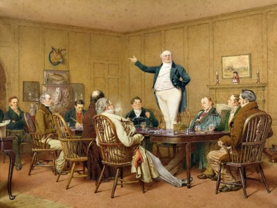 Herr Pickwick spricht den Club an, 1890 von Charles Green